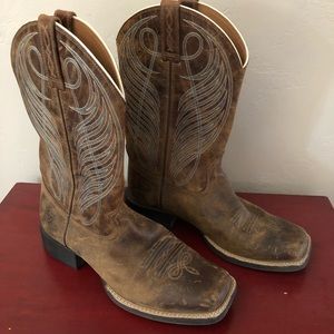 Ariat 8.5B Womens Brown Square Toe Western Boots